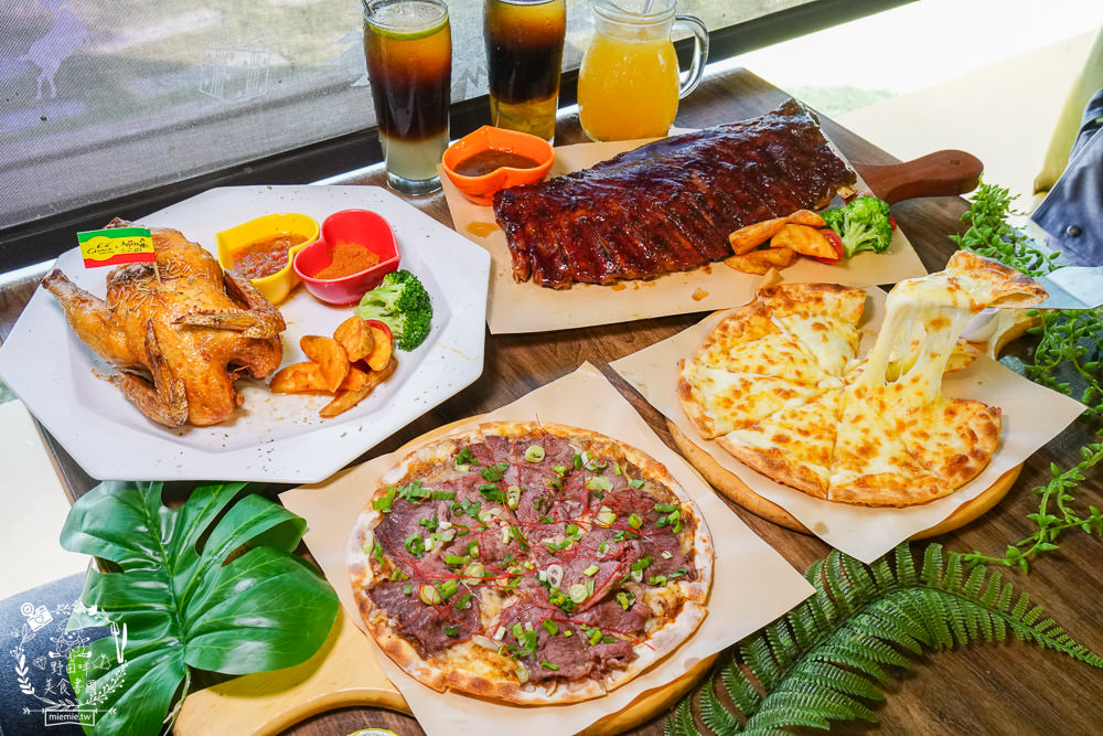 高雄[喬義思窯烤手作廚房]超人氣烤全雞+炙烤豬肋排銷魂美味!熔岩起司披薩牽絲牽到天邊惹?