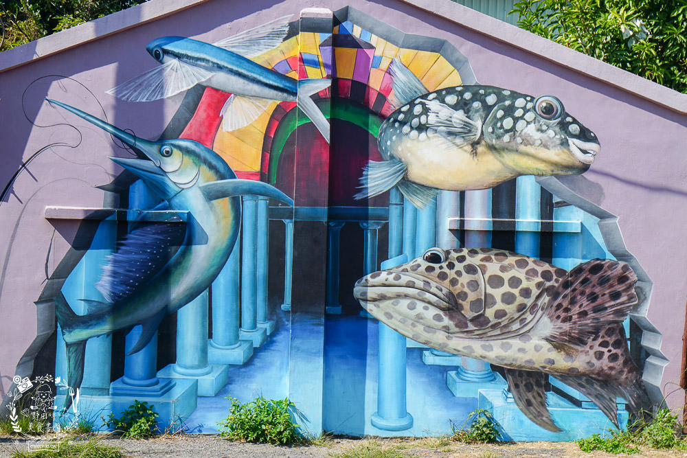 布袋景點[好美里3D彩繪村]嘉義獨一無二隱藏版彩繪村!超KUSO彩繪讓人拍到忘我?