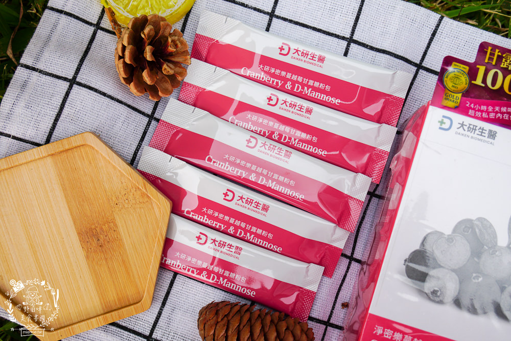 PTT推薦的蔓越莓益生菌!女生容易復發私密問題 營養師：私密保養不能缺「D-甘露糖」大研生醫淨密樂蔓越莓甘露糖粉包