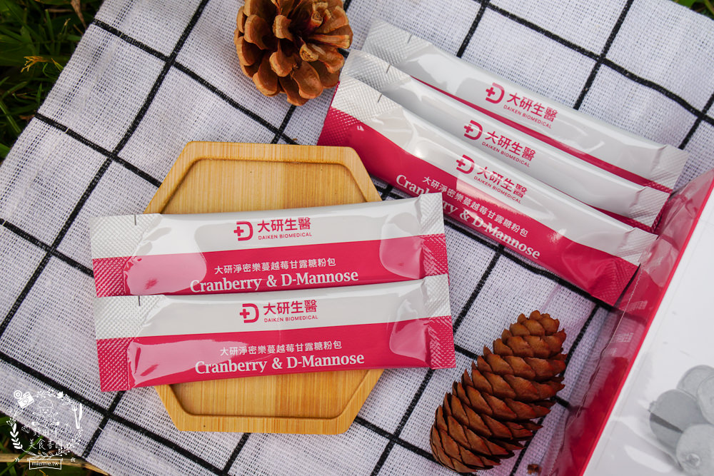 PTT推薦的蔓越莓益生菌!女生容易復發私密問題 營養師：私密保養不能缺「D-甘露糖」大研生醫淨密樂蔓越莓甘露糖粉包