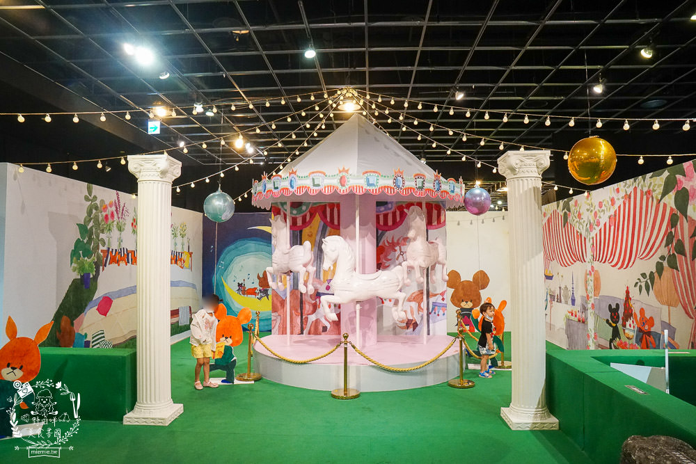 高雄免費展覽[小熊學校的花漾樂園]粉色旋轉咖啡杯+繽紛花海超好拍照!