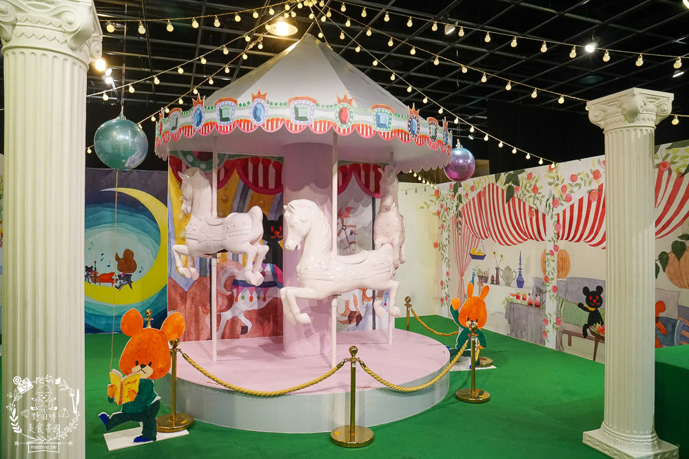 高雄免費展覽[小熊學校的花漾樂園]粉色旋轉咖啡杯+繽紛花海超好拍照!