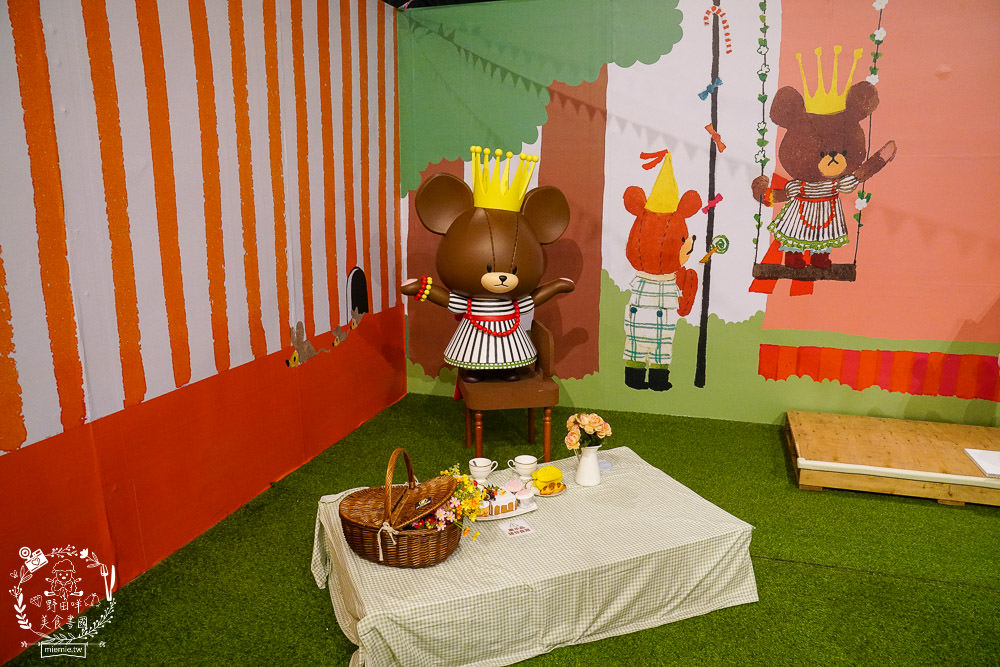 高雄免費展覽[小熊學校的花漾樂園]粉色旋轉咖啡杯+繽紛花海超好拍照!