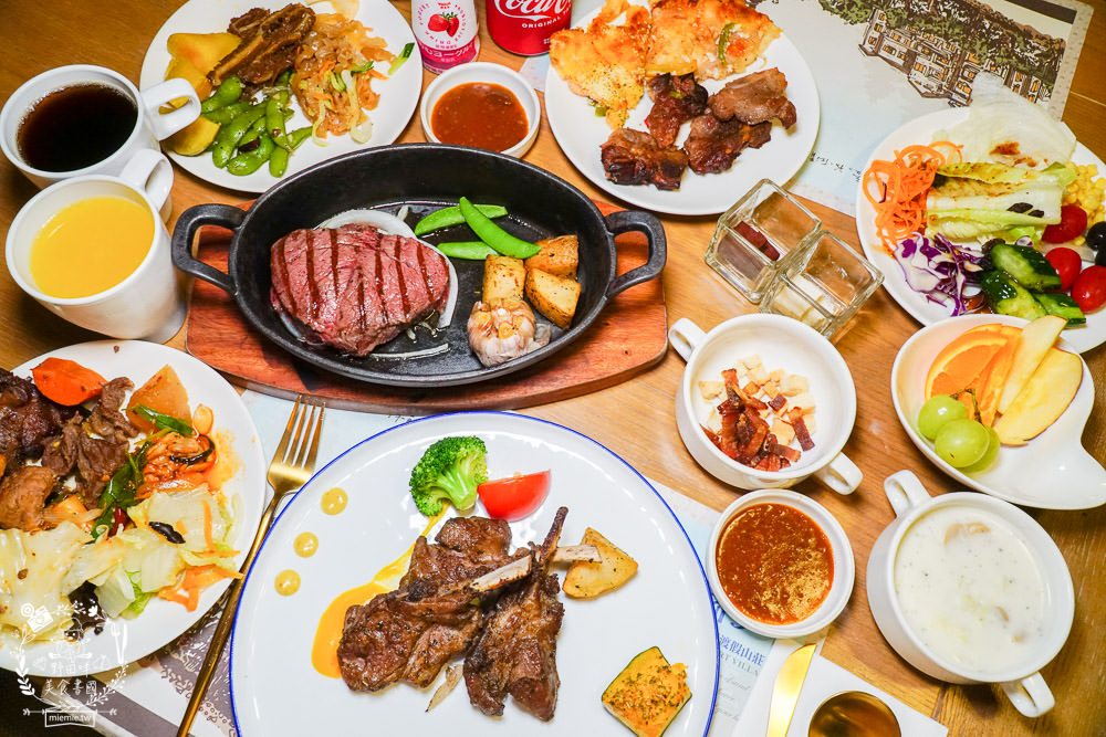 清境佛羅倫斯渡假山莊一泊二食的精緻排餐與自助吧吃到飽!澎湃的自助吧飽到天靈蓋!