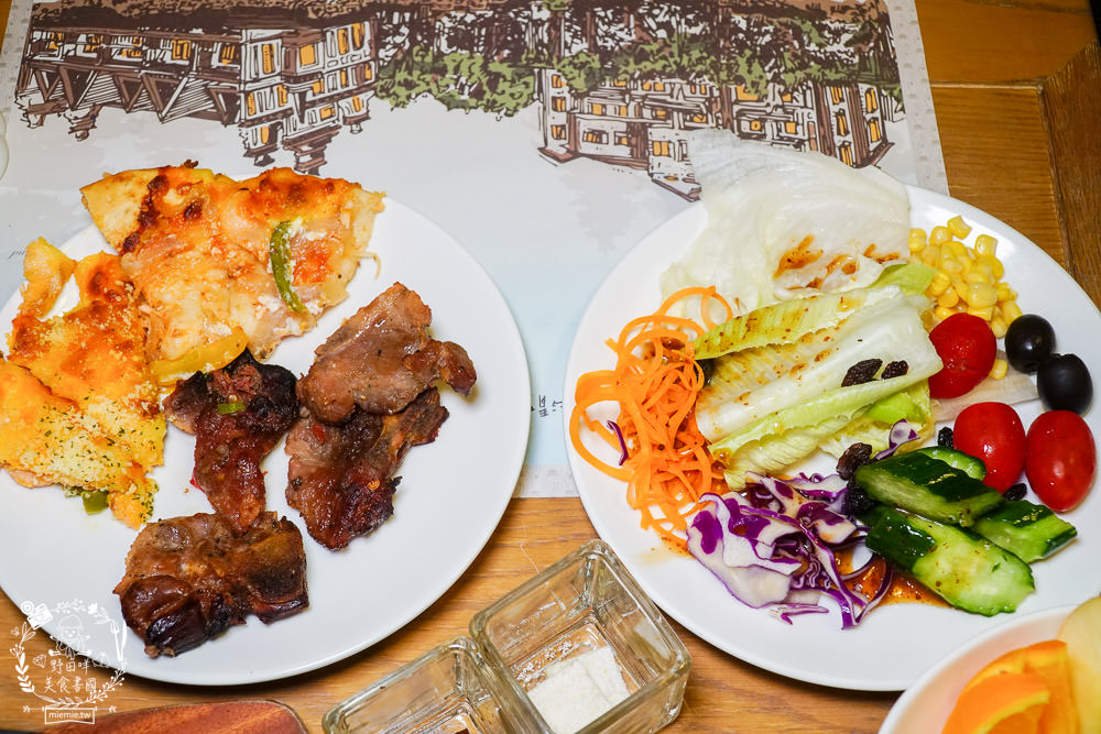 清境佛羅倫斯渡假山莊一泊二食的精緻排餐與自助吧吃到飽!澎湃的自助吧飽到天靈蓋!