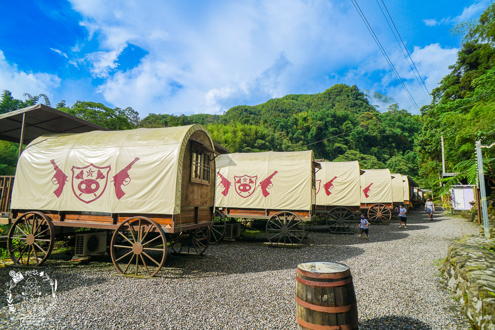 南投[溪部好呆庄主題渡假莊園]超適合親子的豪華露營拖車|野宿馬車帳篷體驗|超多趣味活動親子露營