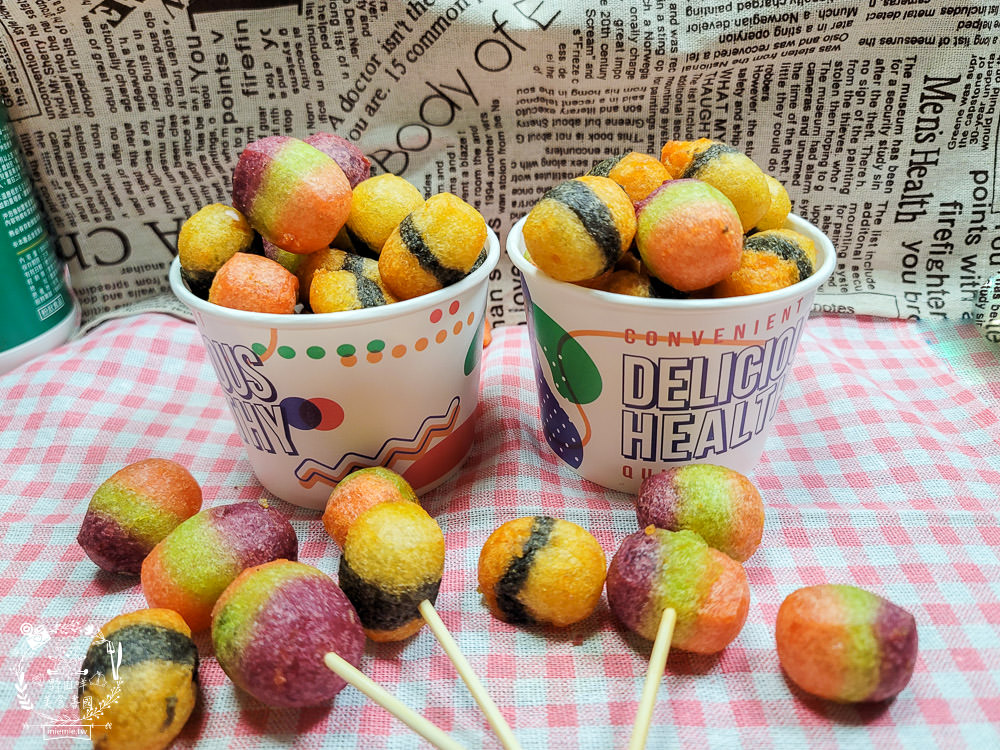 高雄[玖肆地瓜球]台中超人氣彩色QQ球來高雄囉!不添加人工色素的超好拍神奇寶貝地瓜球?