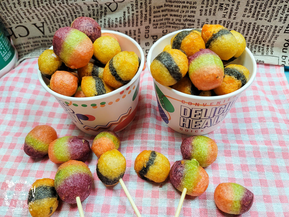 高雄[玖肆地瓜球]台中超人氣彩色QQ球來高雄囉!不添加人工色素的超好拍神奇寶貝地瓜球?