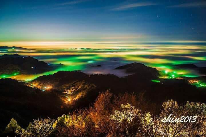 台中景觀住宿[若茵農場]第一名人氣秘境!浪漫夜景x絕美雲海x絢爛夕陽x蔚藍天空~超紓壓休閒景點