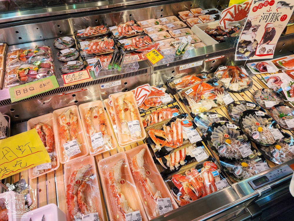 黑門市場美食推薦|黑門三平|現烤蟹腳+生魚丼飯+鰻魚飯+生魚片等超多必吃平價海鮮!