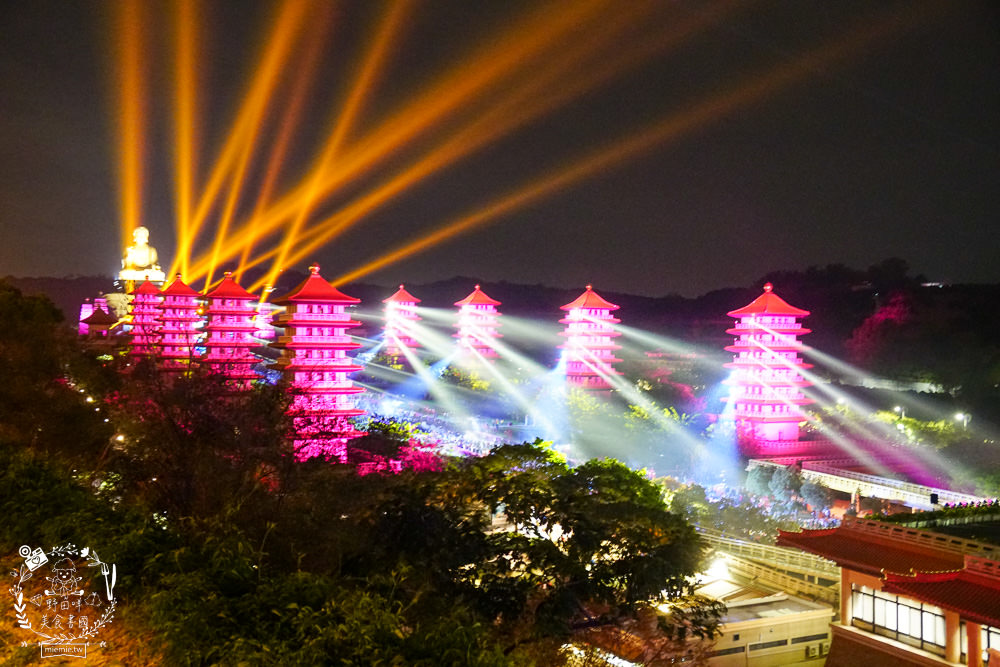 佛光山元宵節燦爛花燈+500架無人機燈光秀+絢麗煙火繽紛耀眼超好拍！佛光山美食景點推薦!