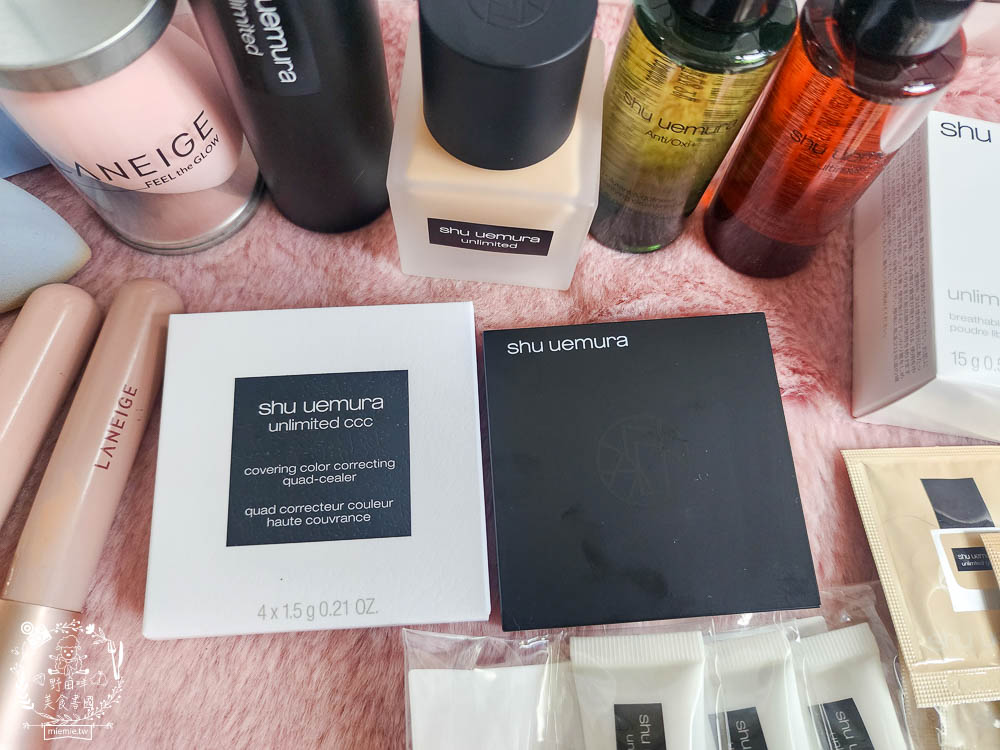 植村秀無極限底妝組推薦+無極限四色遮瑕盤開箱!!!超多dcard網友推薦的夏日持妝控油粉底液