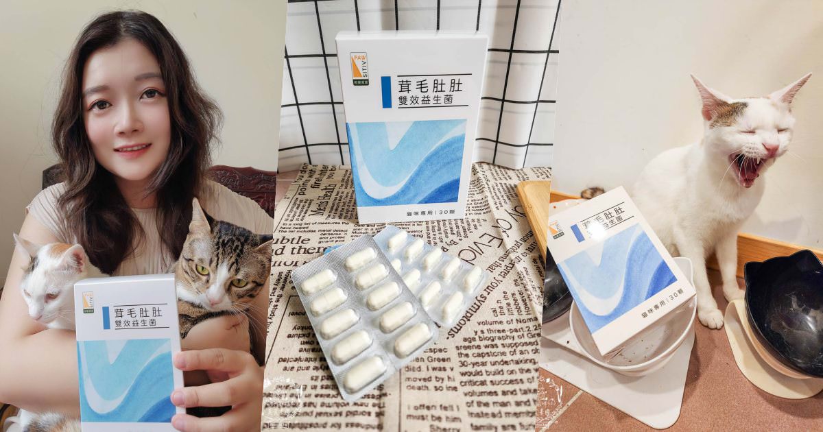 貓咪益生菌開箱|和樂茸茸Pawsitive茸毛肚肚雙效益生菌|貓咪保健品牌分享|一顆抵四瓶補足貓咪每日胺基酸!