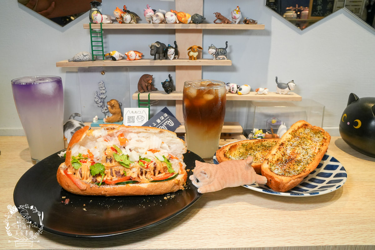 高雄貓咪咖啡廳[如如貓法式三明治]料豐味美的超澎湃法式三明治!還有貓咪陪吃超幸福！
