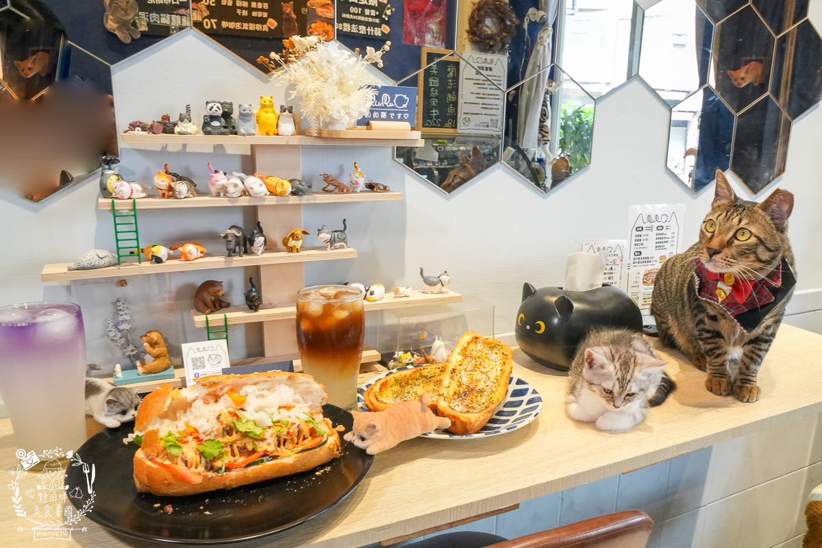 高雄貓咪咖啡廳[如如貓法式三明治]料豐味美的超澎湃法式三明治!還有貓咪陪吃超幸福！