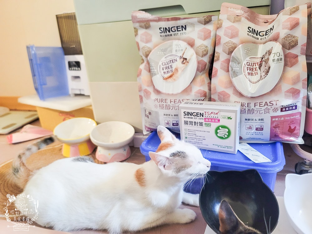 信元發育寶貓用鮮嫩三品與餉味舞食低敏無麩質凍乾(牛/鴨/雞)貓糧|適口性極佳的凍乾貓糧