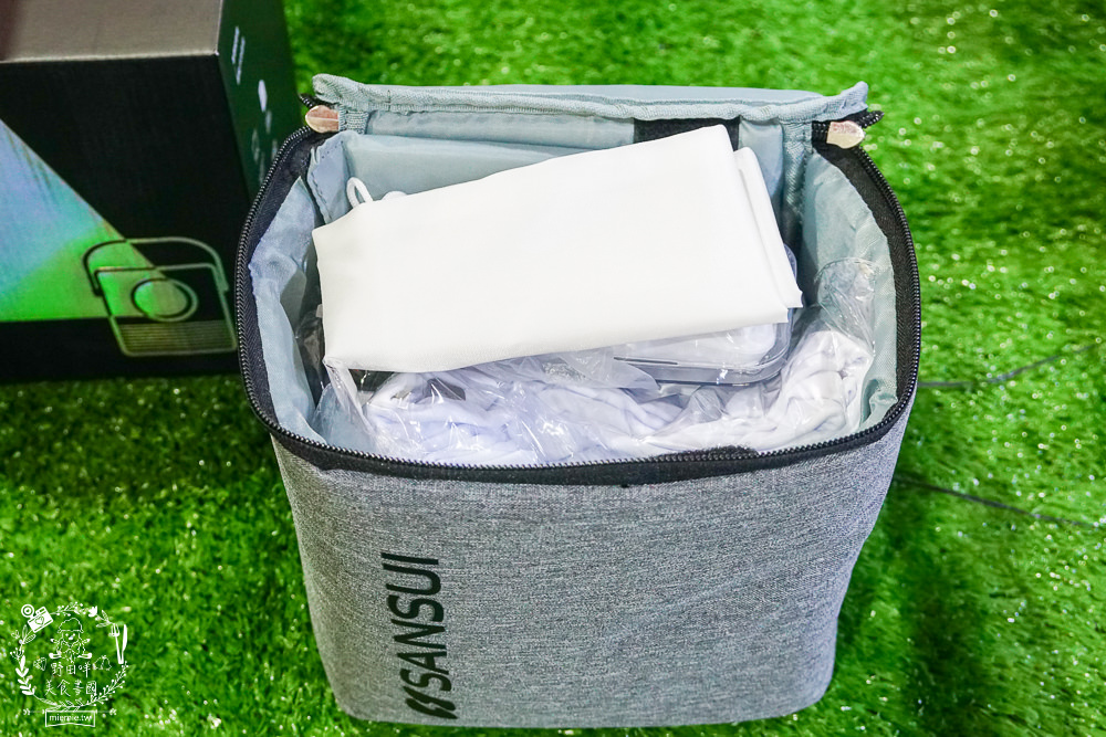 [開箱]SANSUI山水無線微型行動投影機SPJ-MM|支援NETFLIX Disney+|FULL HD高畫質梯形校正