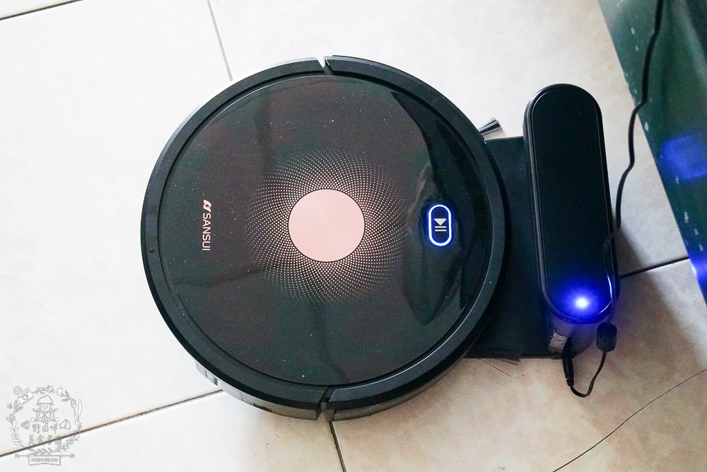 SANSUI山水 智能掃地機器人開箱!支援google音箱聲控超方便!陀螺儀路徑導航清掃超智能!獨立集塵盒跟水箱