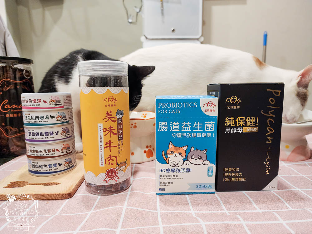 宏瑋寵物貓咪主食罐湯罐 離胺酸 腸道益生菌 牛肉凍乾 38